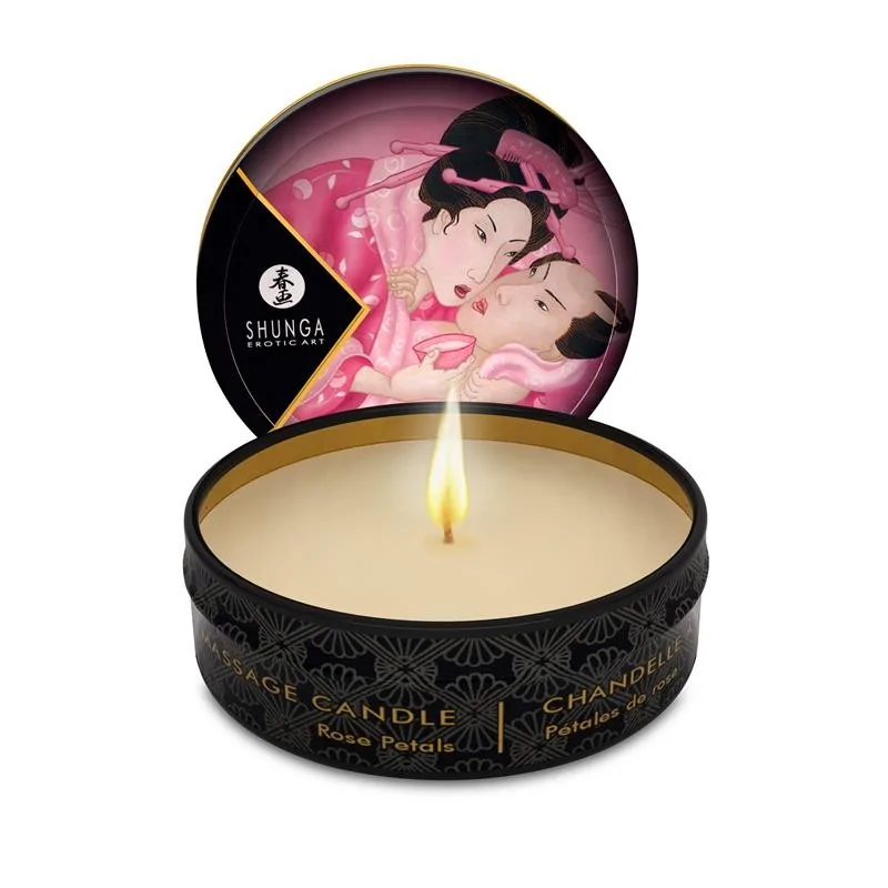 Shunga Mini Candle for Massage Rose