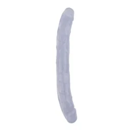 Double Dildo Hi Rubber 128 Clear