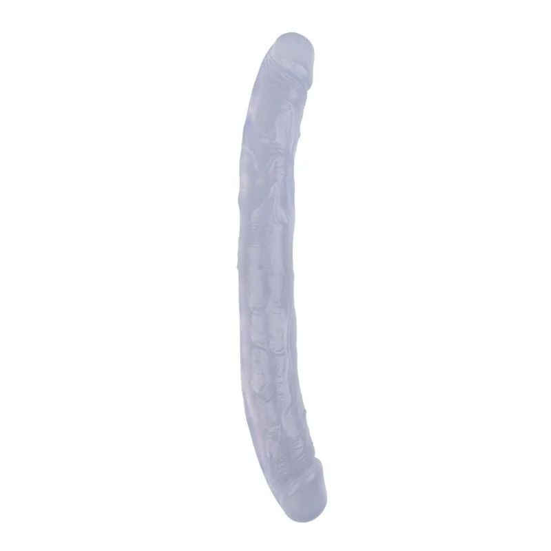 Double Dildo Hi Rubber 128 Clear