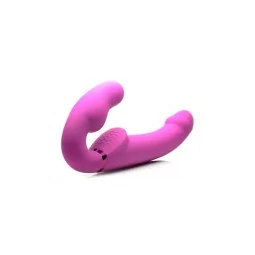 Inflatable Strapless Strap on Inflatable Function with Remote Control Pink