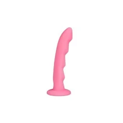 Ripples Silicone Strap On Harness Dildo Pink