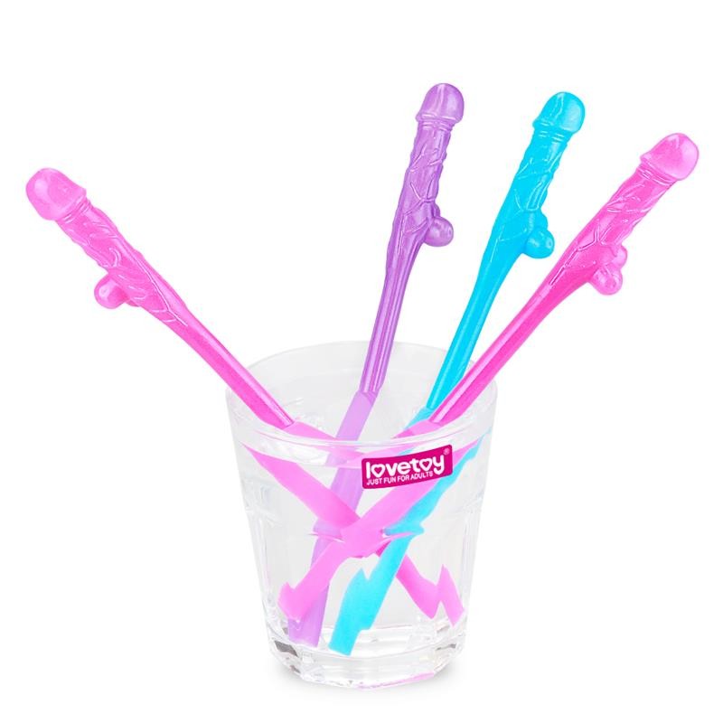 Willy Straws Various Colors Pack of 9