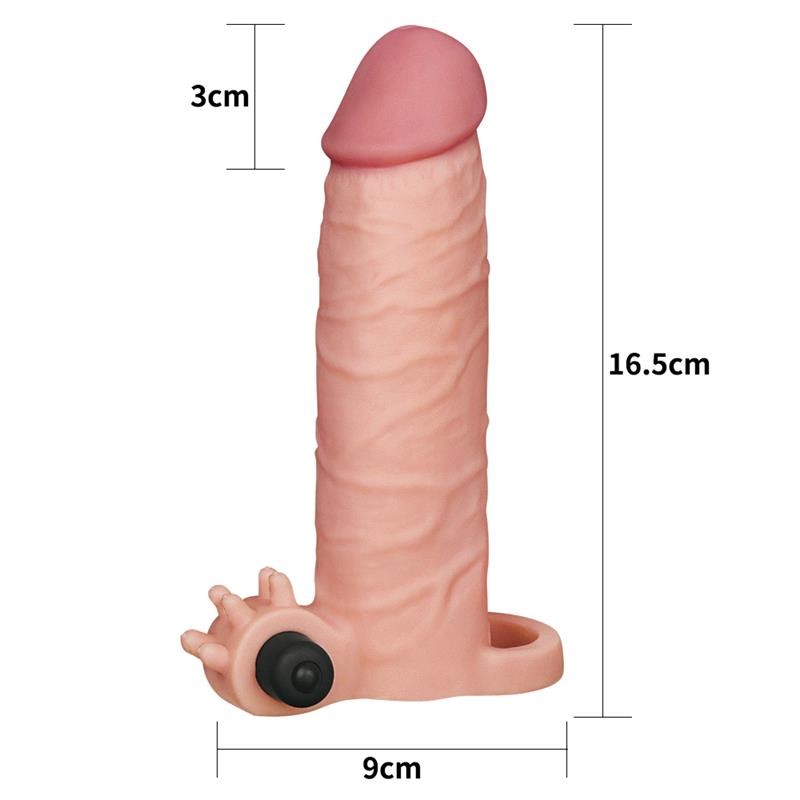 Penis Sleeve with Vibration Add 2 Pleasure X Tender Flesh