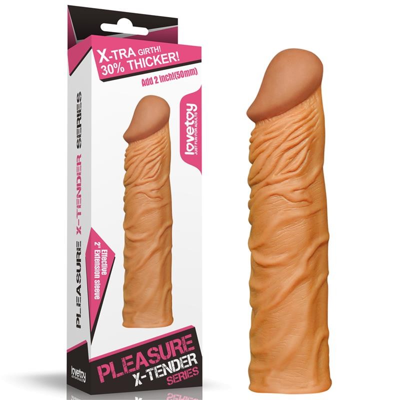 Penis Sleeve Add 2 Pleasure X Tender Brown