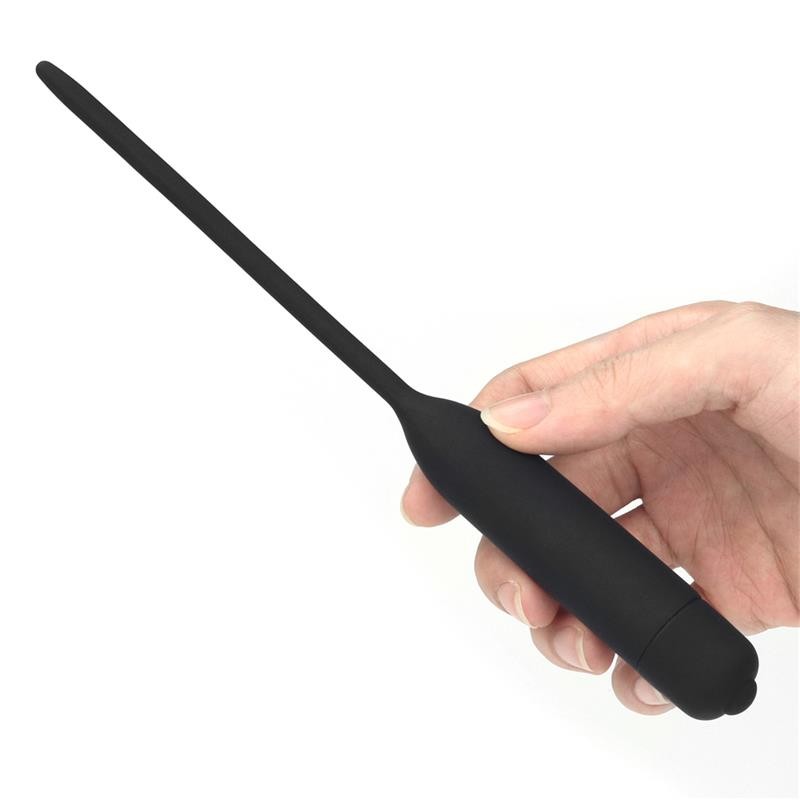 Urethral Dilator with vibe Black