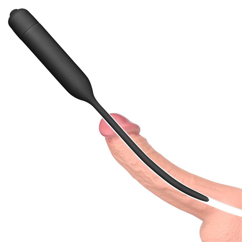 Urethral Dilator with vibe Black