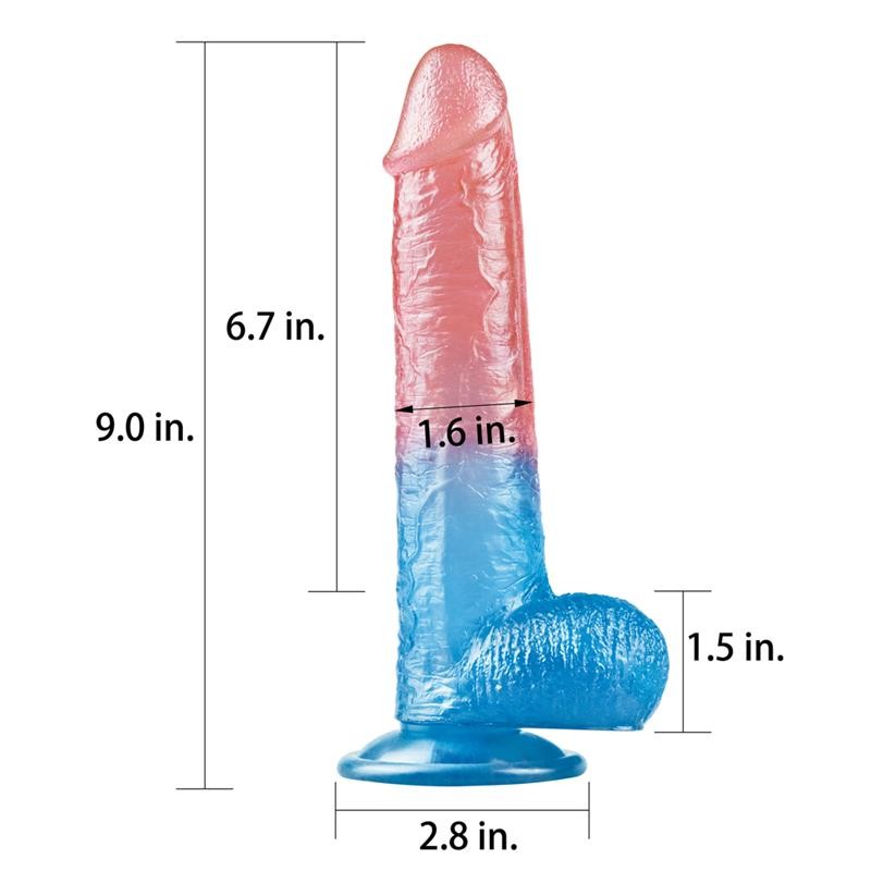 Dildo Dazzle Studsv 9 Pink and Blue