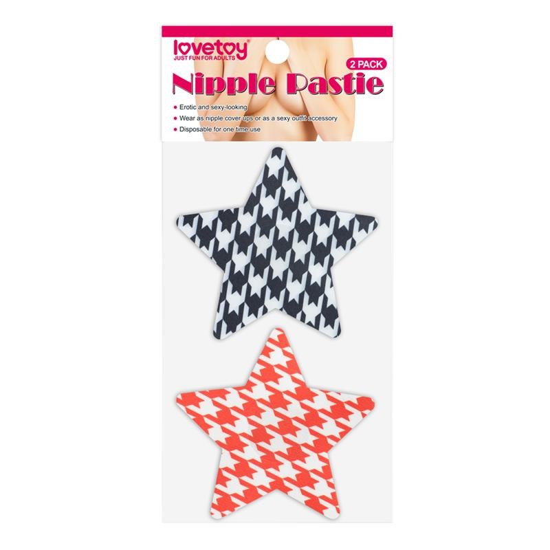 Pack Nipple Covers Star Red and Black