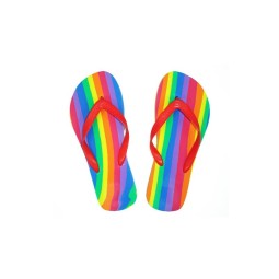 Flip flops with LGBT Flag Size 44 45