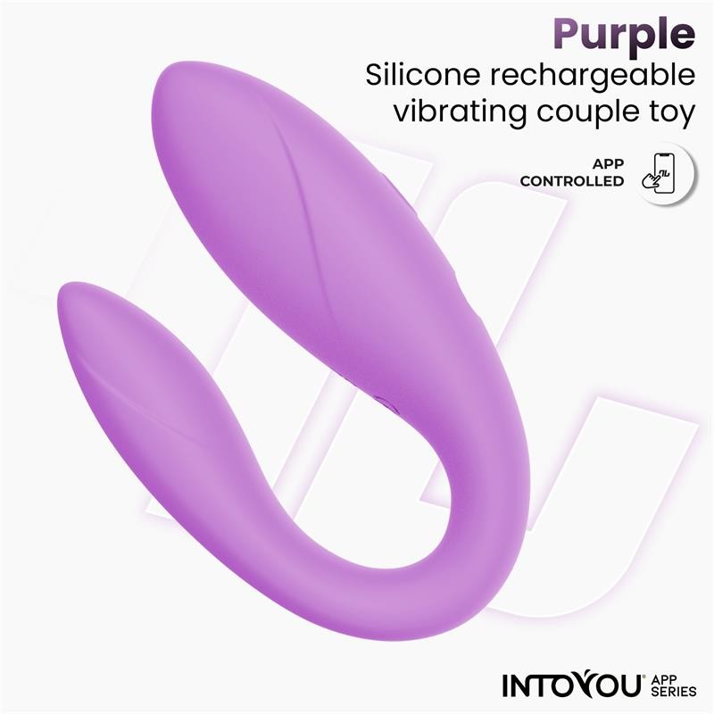 Couple Toy with App Flexible Silicone Lavender