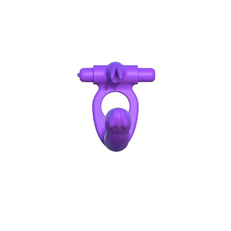Fantasy C Ringz Silicone Double Penetrator Rabbit Purple