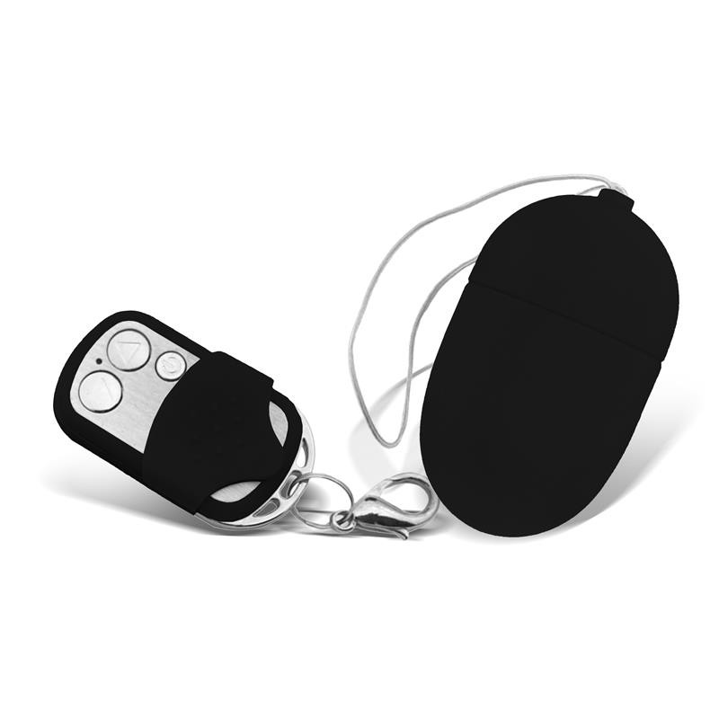 Vibrating Egg with Remote Control Medium Size Black