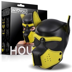 Hound Neoprene Dog Hound Removable Muzzle Black Yellow One Size