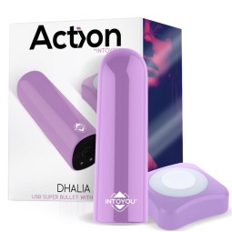 Dhalia Super Vibrating Bullet with Remote Control High powered USB Purple