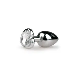 Metal Butt Plug No 2 Silver Clear