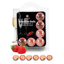 Brazilian Balls Set 6 Strawberries Sparkling Wine