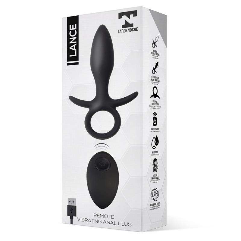 Lance Anal Plug Remote Control Liquified Silicone USB