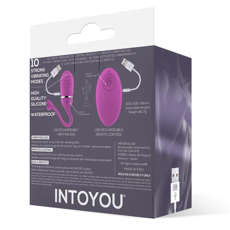 Vibrating Egg with Remote Control Odise USB Silicone Pink