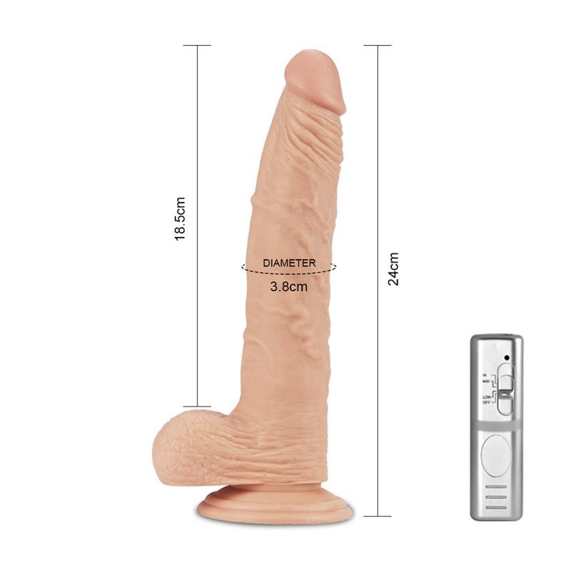 Dildo Real Extreme with Vibration 95 Flesh