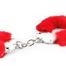 Furry Metal Handcuffs Red