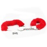 Furry Metal Handcuffs Red