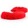 Furry Metal Handcuffs Red