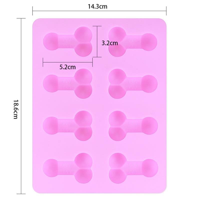 Chocolate or Ice Cubes Silicone Mold Penis Shaped