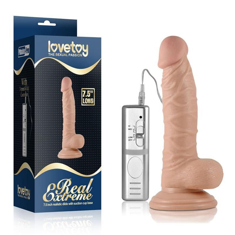 Dildo Real Extreme with Vibration 75 Flesh