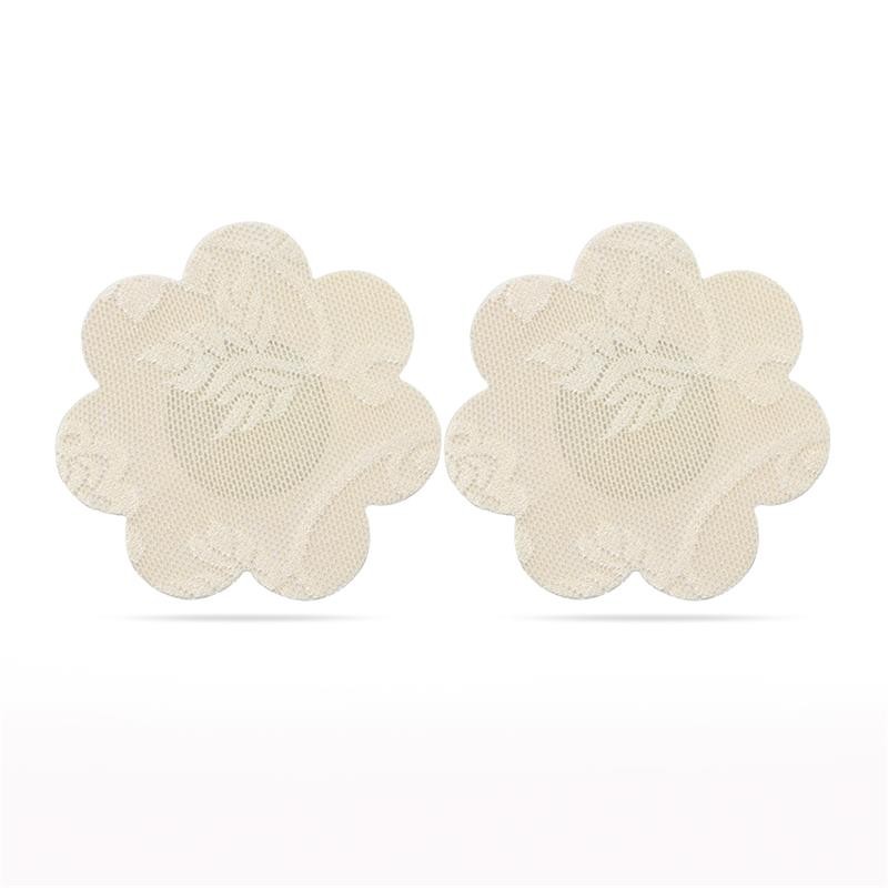 Pack Nipple Covers Flower and Heart Beige