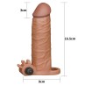 Penis Sleeve with Vibration Add 2 Pleasure X Tender Brown