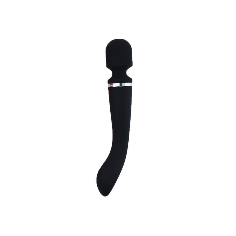 Massage Wand with 2 Motors Silicone Black