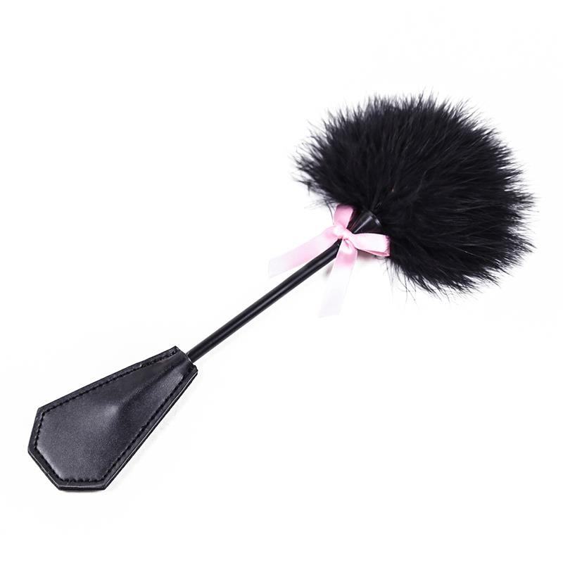 Feather Tickler and Paddle 2 in 1 29 cm Black