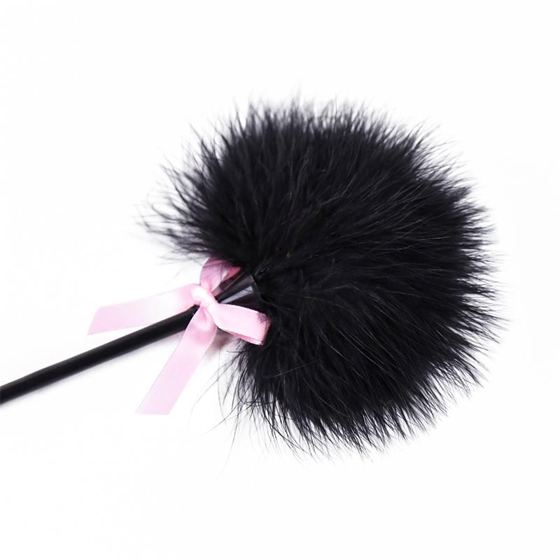 Feather Tickler and Paddle 2 in 1 29 cm Black