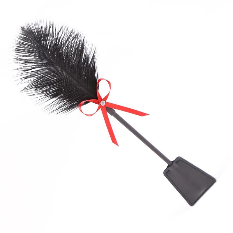 Feather Tickler and Paddle 36 cm Red Black