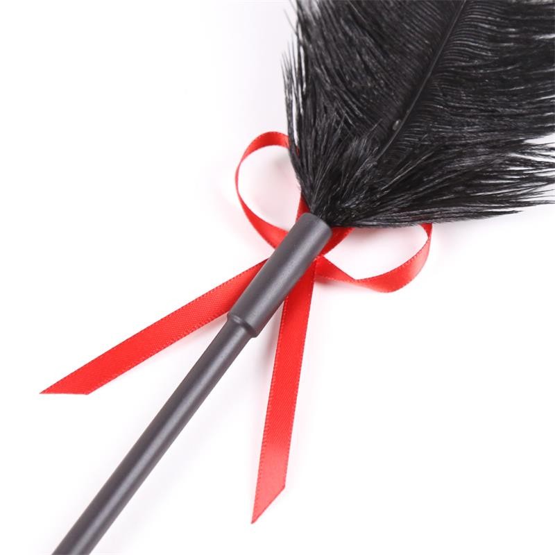 Feather Tickler and Paddle 36 cm Red Black