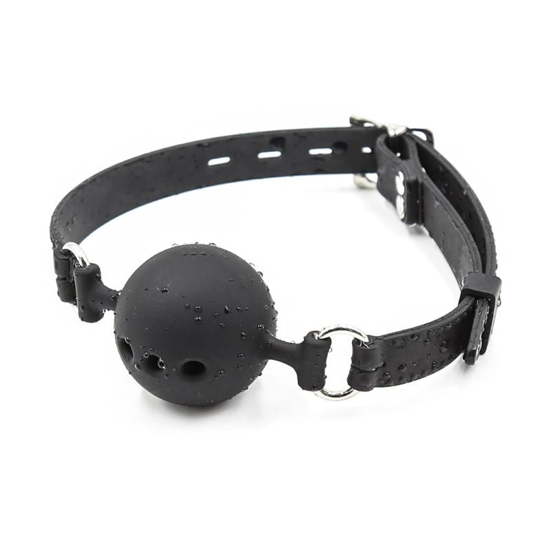 Silicone Breathable Ball Gag Adjustable 4 cm Size S Black