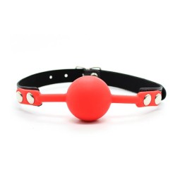 Silicone Ball Gag 4 cm Black Red