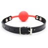 Silicone Ball Gag 4 cm Black Red