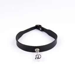 Collar with Bell Adjustable 43 cm Black