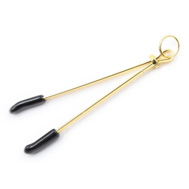 Nipple Clamps Metal Black Gold