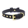 Collar with Bow and Rattle 44 cm Black Red