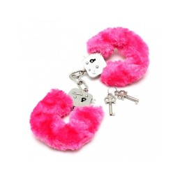 Police cuffs with Pink Fur Adjustable
