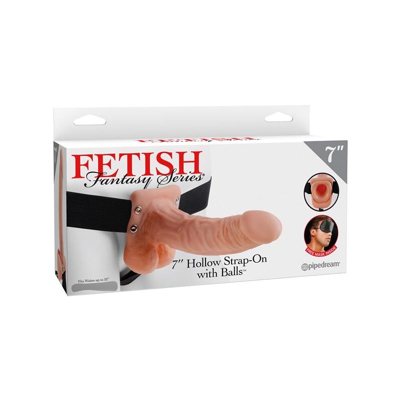 Fetish Fantasy Series 177 cm Hollow Strap On with Balls Flesh