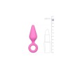 Pink Buttplugs With Pull Ring Small