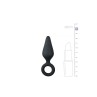 Black Buttplugs With Pull Ring Small