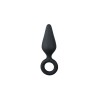 Black Buttplugs With Pull Ring Medium