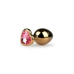 Metal Anal Plug No 7 Gold Pink