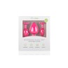 3 Pieces Butt Plug Set with Crystal Silicone Pink