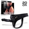 Mistress Elastic Strap on with Silicone Dildo 20 cm Black