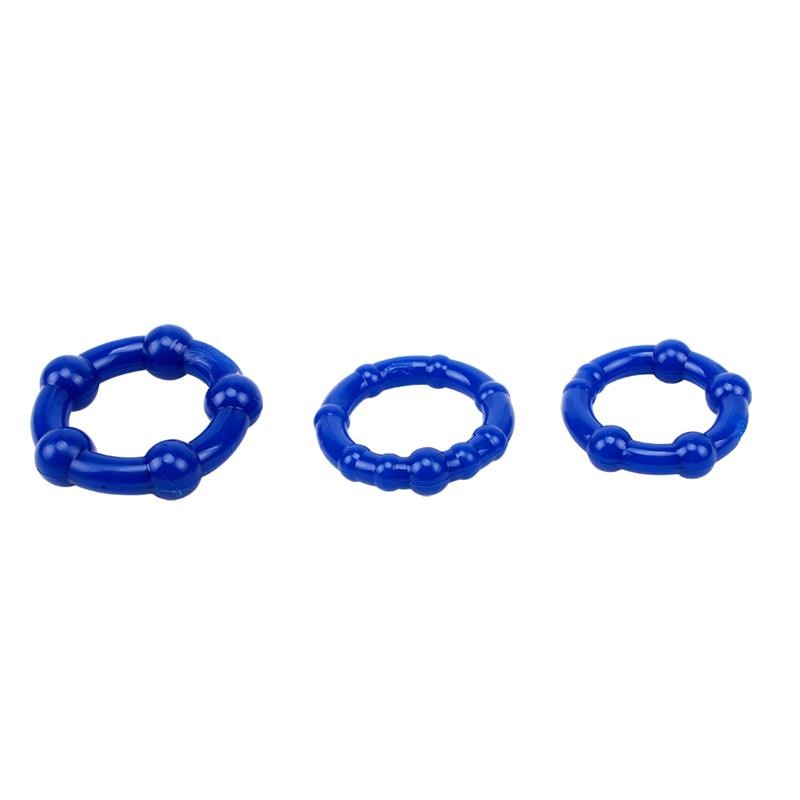 Beaded Cock Rings Blue